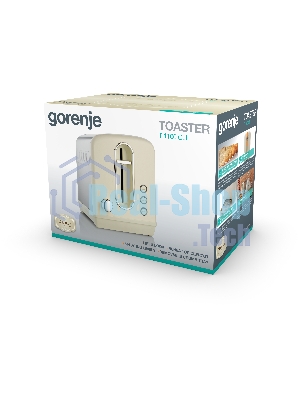 Тостер Gorenje T1100CLI 860Вт бежевый/серебристый