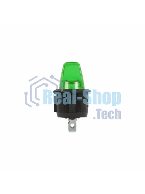 Выключатель клавишный Rexant круглый 12V 16А (3с) ON-OFF зеленый с подсветкой