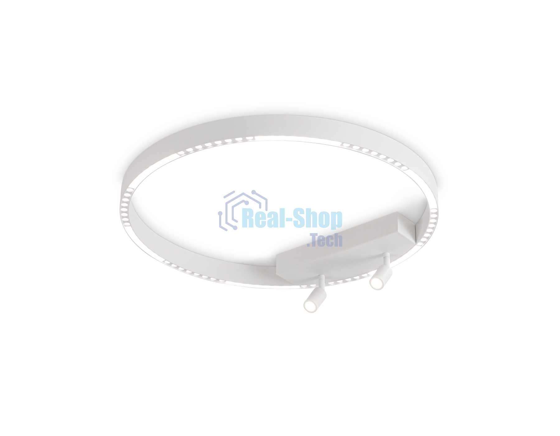 Потолочный светодиодный светильник Ambrella light FL5807/1+2 WH белый 40W 3000K/4200K/6400K D600*95 (без ПДУ)