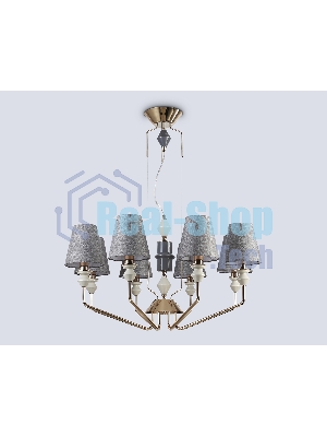 Люстра Ambrella light LH75403/8 GD/GR золото/серый E14*8 max 40W D815*1260