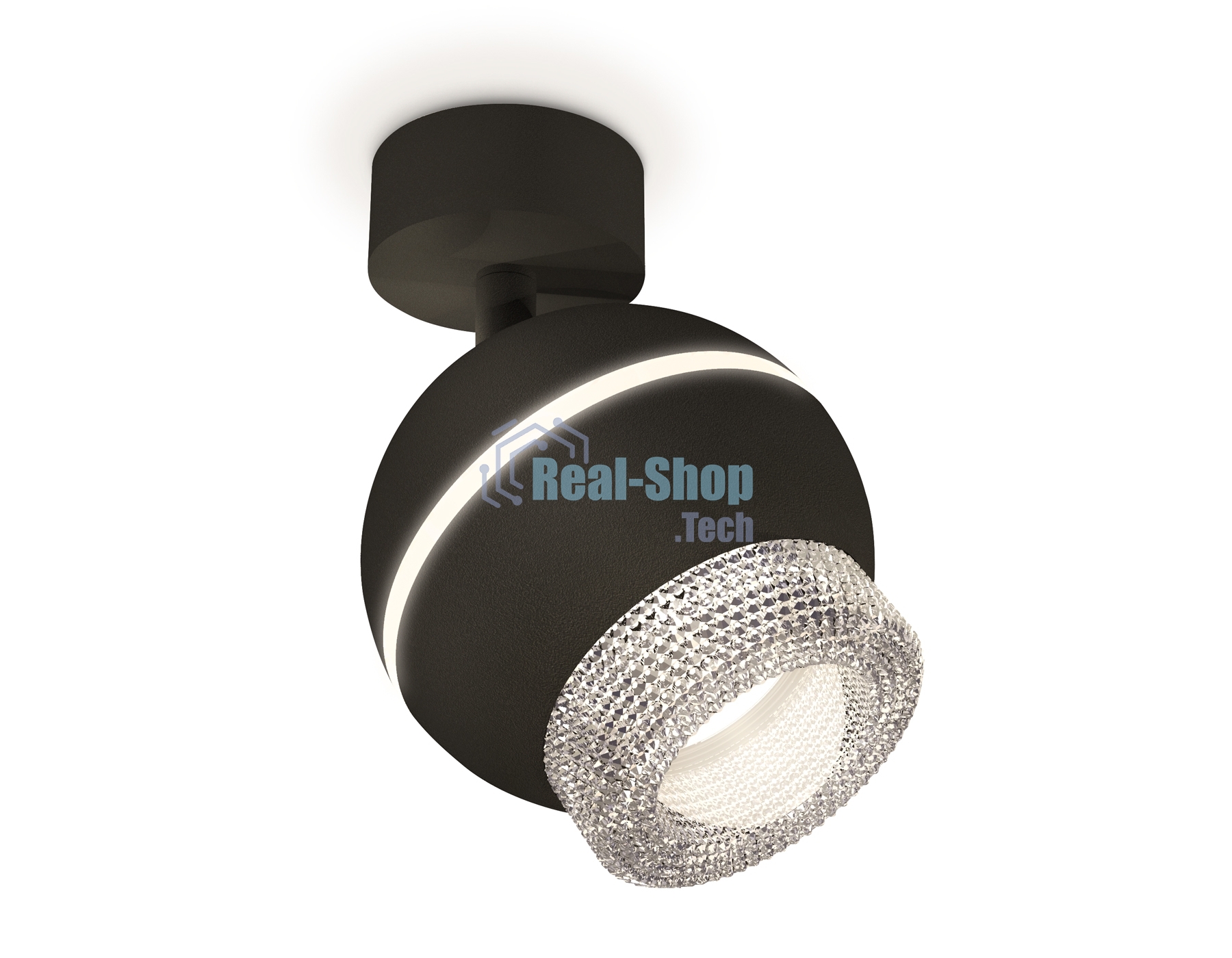 Комплект поворотного светильника Ambrella light XM1102010 SBK/CL черный песок/прозрачный MR16 GU5.3 LED 3W 4200K (A2210, C1102, N7191)