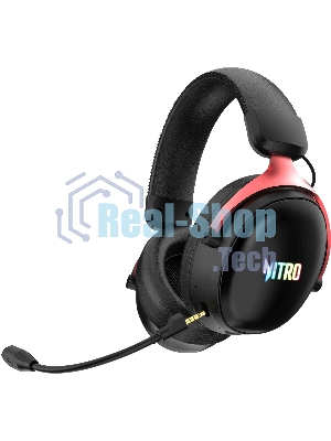 Гарнитура Acer OHR401 чёрный, беспроводная + проводная, USB/Bluetooth/mini jack 3.5 мм, до 55 ч, подсветка