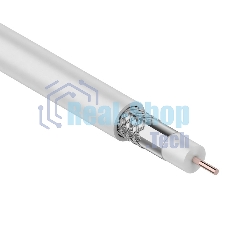 Кабель коаксиальный PROconnect RG-59U, 75 Ом, CCS/Al/Al, 48%, бухта 100 м, белый