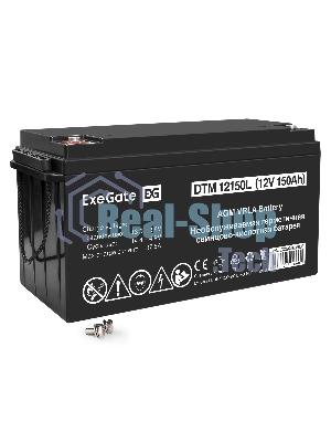 Аккумуляторная батарея ExeGate DTM 12150L (12V 150Ah, болт М8)