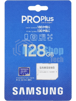 Флеш карта microSDXC 128GB Samsung MB-MD128SA Pro PLUS V30 + adapter