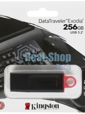 Флешка USB Kingston DataTraveler Exodia S (DTXS/256Gb), 256Gb, USB 3.2 Gen 1, R/W 70/25, оранжевый/черный