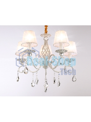 Светильник Ambrella light TR4547/5 WH/SL белый/серебро E14/5 max 40W D565*500