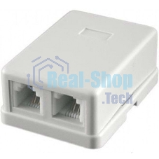 Розетка RJ-11 Двухпортовая, 2х6р4с