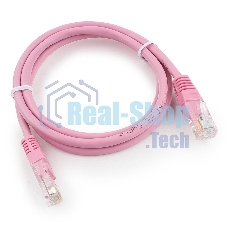 Патч-корд UTP Cablexpert cat.5e, 1м, литой, многожильный, розовый