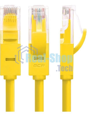 Патч-корд Greenconnect UTP прямой ethernet 0.5m cat.5е, RJ45, литой (Желтый) (GCR-LNC02-0.5m)