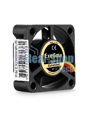 Вентилятор для корпуса ExeGate ExtraSilent ES03010S3P-5 черный, 30 мм, 8500 об/мин, 24 дБ, 3 pin