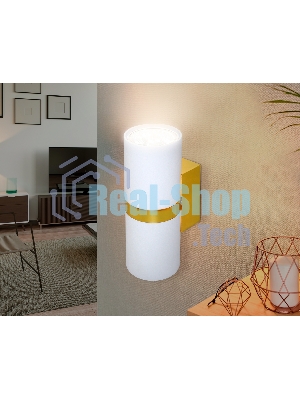 Настенный светильник FW242/2 WH/GD белый/золото GU10*2 max 12W 155*60*76