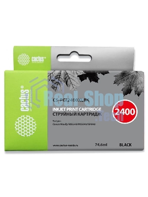 Картридж струйный Cactus CS-PGI2400XLBK черный (74.6 мл) для Canon MAXIFY iB4040/МВ5040/МВ5340