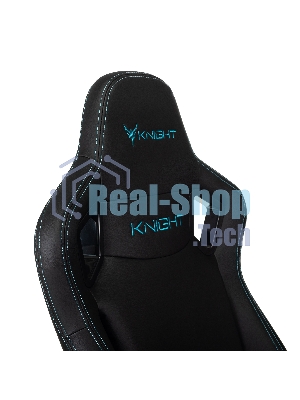 Кресло Knight Outrid Smile черный, экокожа, 120 кг, механизм качания