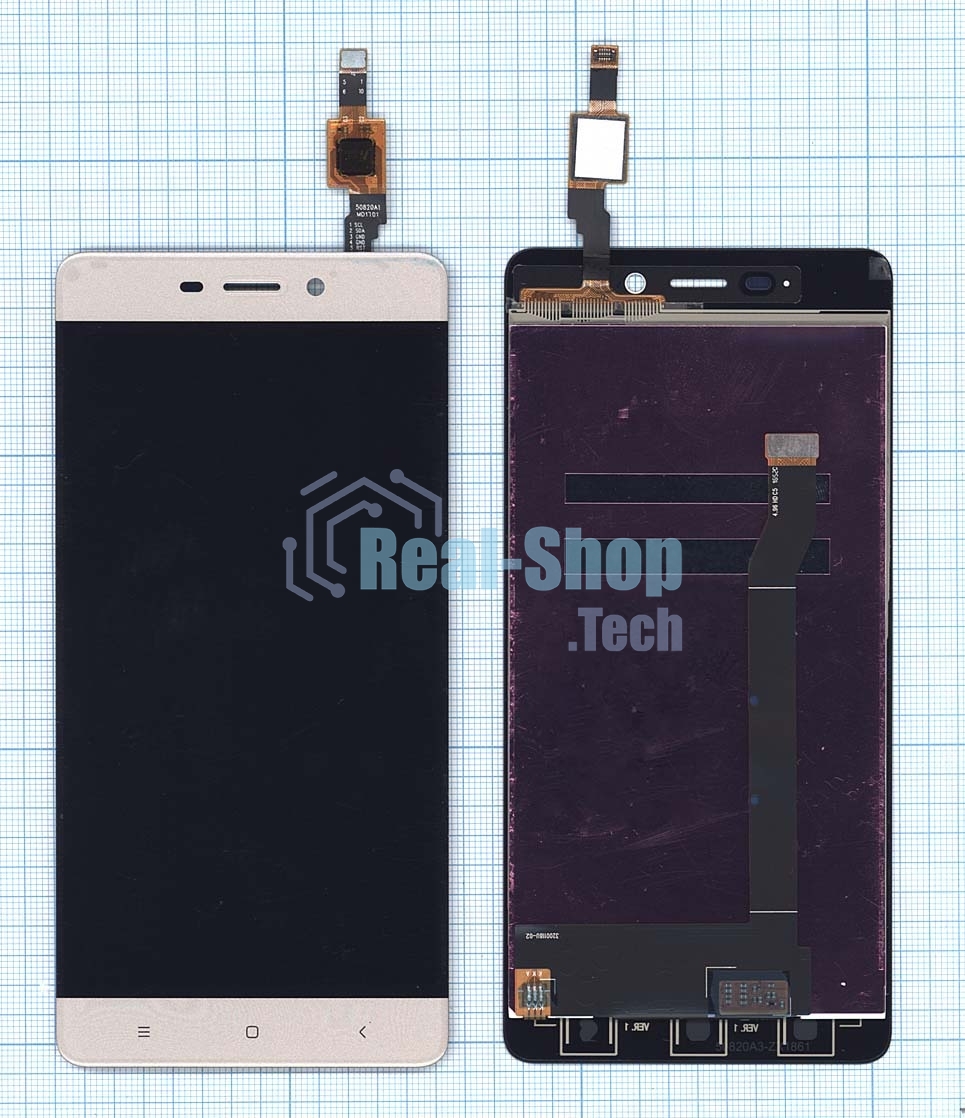 Дисплей для Xiaomi Redmi 4 золотой