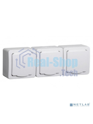 Розетка IEK ERMP32-K01-16-54-EC РСб23-3-ГПБб роз 3м с з/к о/у IP54 (белый) ГЕРМЕС PLUS
