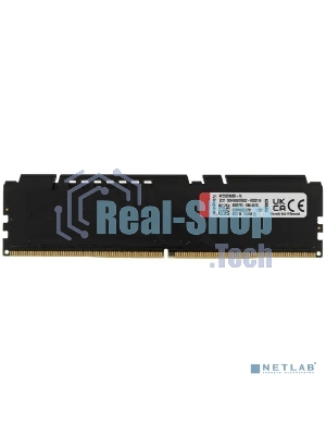 Оперативная память Kingston Fury Beast, DDR5, 16GB (1x16 GB), 5200 MHz, CL40, DIMM, с радиатором, черный