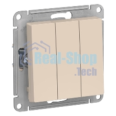Механизм выключателя 3-кл. AtlasDesign (сх.1+1+1) 10АХ беж. SchE ATN000231