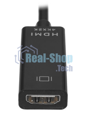 Переходник miniDisplayPort -> HDMI, Cablexpert A-mDPM-HDMIF4K-01, 4K, 20M/19F, кабель 15 см, черный, пакет