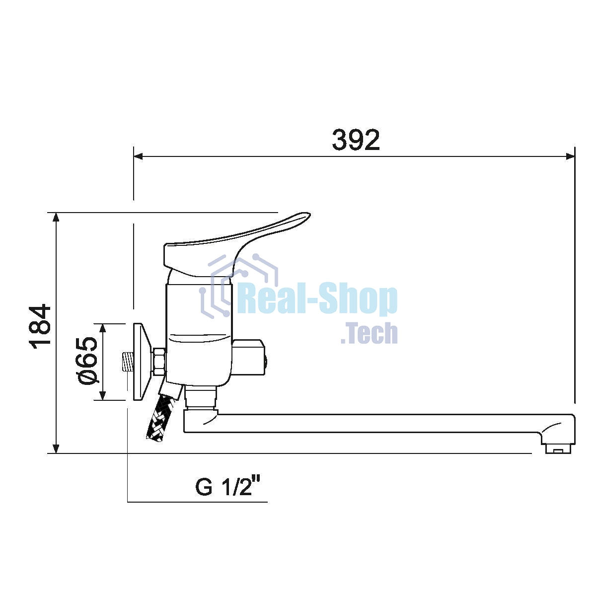 SL120-006E Смеситель для ванны, ø40