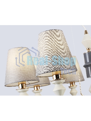 Люстра Ambrella light LH75403/8 GD/GR золото/серый E14*8 max 40W D815*1260
