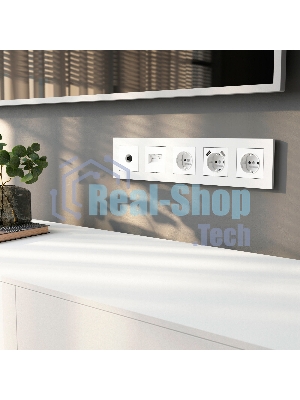Рамка на 5 постов Slab (белый софт) W0052961