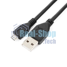 Кабель USB2.0 Pro Cablexpert CCP-mUSB2-AMBM-1M, AM/microBM 5P, 1м, экран, черный, пакет