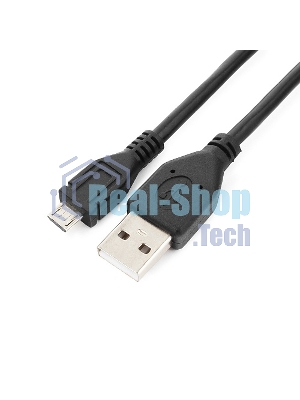 Кабель USB2.0 Pro Cablexpert CCP-mUSB2-AMBM-1M, AM/microBM 5P, 1м, экран, черный, пакет