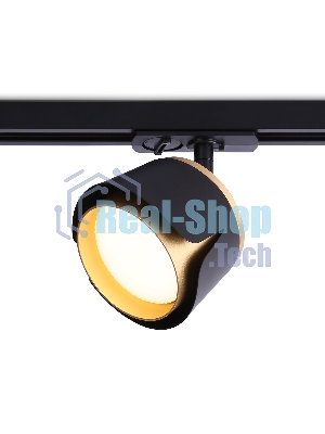 Трековый однофазный светильник Ambrella light GL5344 BK/GD черный/золото GX53 D100*66
