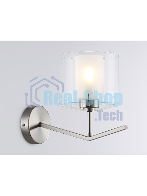 Настенный светильник Ambrella light LH57004 SN/FR никель/белый матовый E14 max 40W 280*150*220