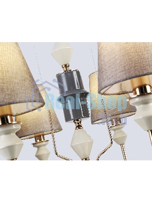 Люстра Ambrella light LH75403/8 GD/GR золото/серый E14*8 max 40W D815*1260
