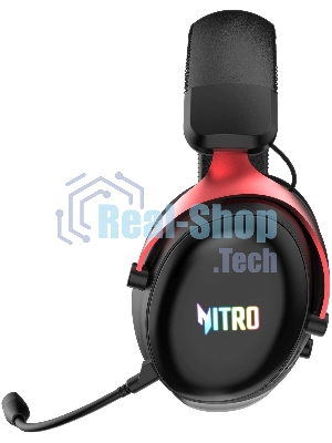 Гарнитура Acer OHR401 чёрный, беспроводная + проводная, USB/Bluetooth/mini jack 3.5 мм, до 55 ч, подсветка
