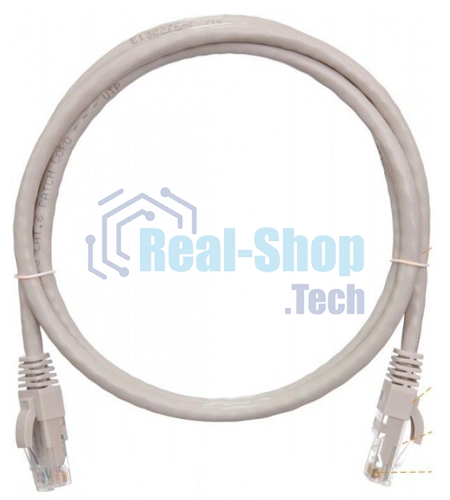 Патч-корд Lanmaster LAN-PC45/U6-2.0-GY вилка RJ-45-вилка RJ-45 кат.6 2м серый LSZH