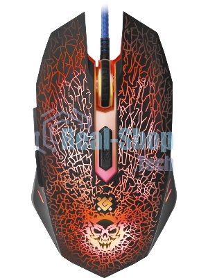 Мышь проводная Defender Shock GM-110L черный, 3200 dpi, USB, кнопки - 6