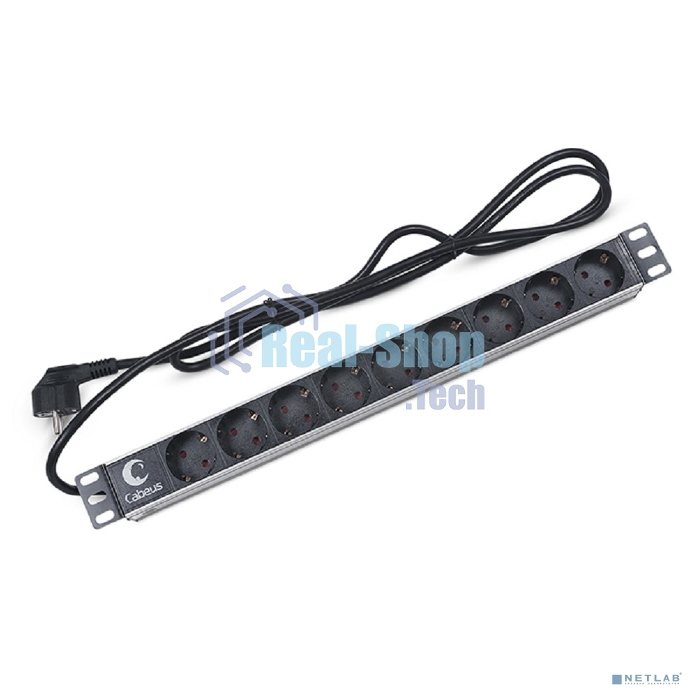 Блок евророзеток Cabeus PDU-9P-2EU для 19