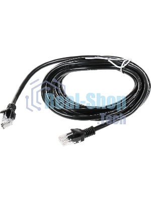 Патч-корд UTP Cablexpert PP12-3M/BK 5e, 3м, литой, многожильный, черный