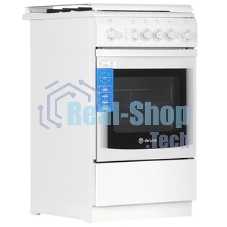 Плита газовая De Luxe 506040.11Г (КР) ЧР белый, конфорок 4 шт, духовка 54 л, 50 см x 85 см x 60 см