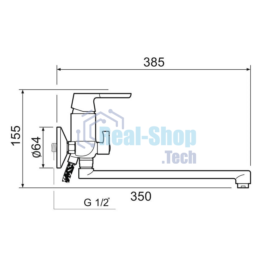 SL123-006E Смеситель для ванны, Ø35