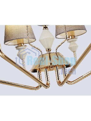 Люстра Ambrella light LH75403/8 GD/GR золото/серый E14*8 max 40W D815*1260
