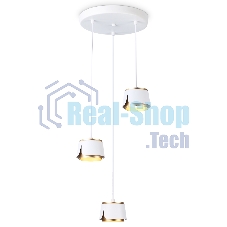 Светильник Ambrella light TN71249/3 WH/GD белый/золото GX53/3 D250*1090
