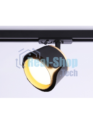 Трековый однофазный светильник Ambrella light GL5344 BK/GD черный/золото GX53 D100*66