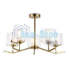 Светильник Ambrella light LH57007/5 BS/FR латунь/белый матовый E14/5 max 40W D690*390
