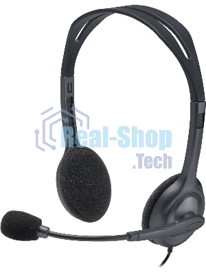 Гарнитура Logitech H111 чёрный, проводная, 3.5 мм