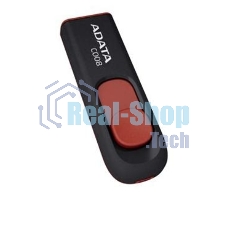 Флешка USB ADATA С008 (AC008-32G-RKD), 32Gb, USB 2.0, R/W 15/5, черный/красный