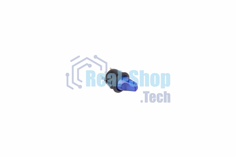 Выключатель клавишный Rexant круглый 12V 16А (3с) ON-OFF синий с подсветкой