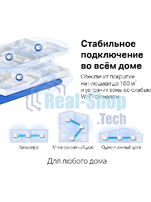 Система Mercusys MESH AC1900 Whole Home Mesh Wi-Fi System, 3× Internal Antennas, 3×Gb ports (WAN/LAN) (3-pack)