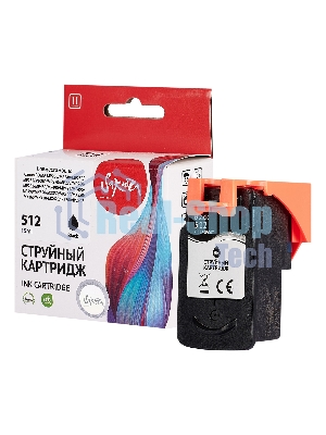 Струйный картридж Sakura 2969B007 (512 Black) для Canon, черный, 15 мл., 400 к.