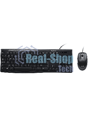 Комплект клавиатура+мышь Logitech Desktop MK200 проводной, USB, 1000 DPI, чёрный