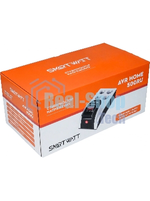 Бытовой стабилизатор напряжения SMARTWATT AVR HOME 500RU (150W - 275W, 500VA, 0.5 кВт, 50 Гц, розеток — 4, LED-дисплей,