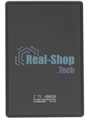 Внешний SSD Netac Z7S, 480 Gb, USB 3.2 Gen 2 Type-C, R/W 550/480, черный